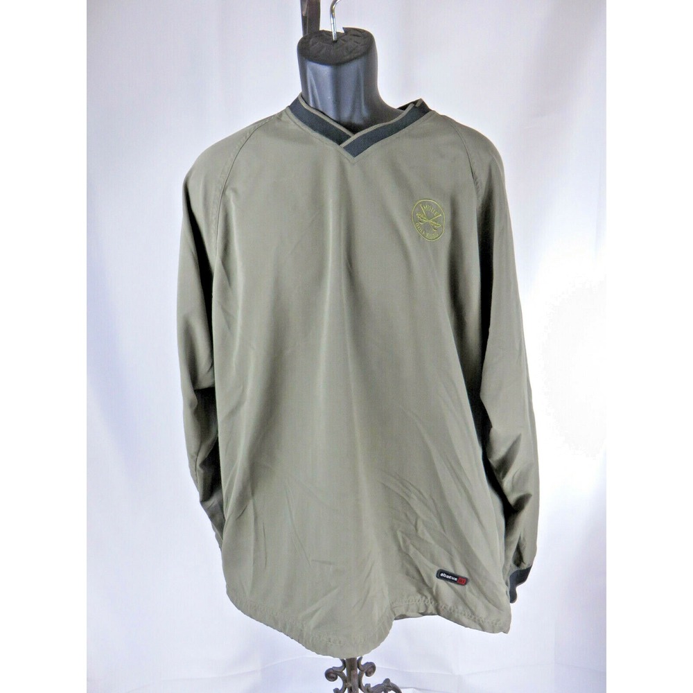 Mens Abacus Polyester Molle Golf Klubb Pullover Warmup Jacket Olive Club Large